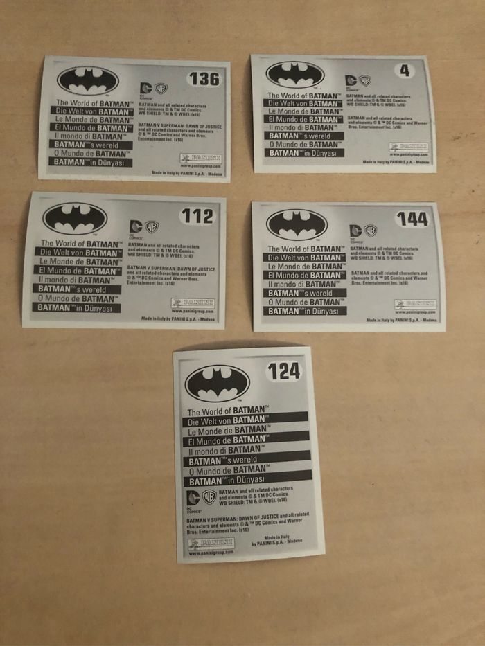 Lots de 5 autocollants Batman - photo numéro 2