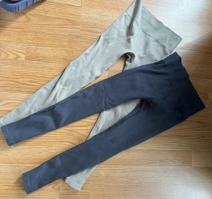 Legging beige & gris