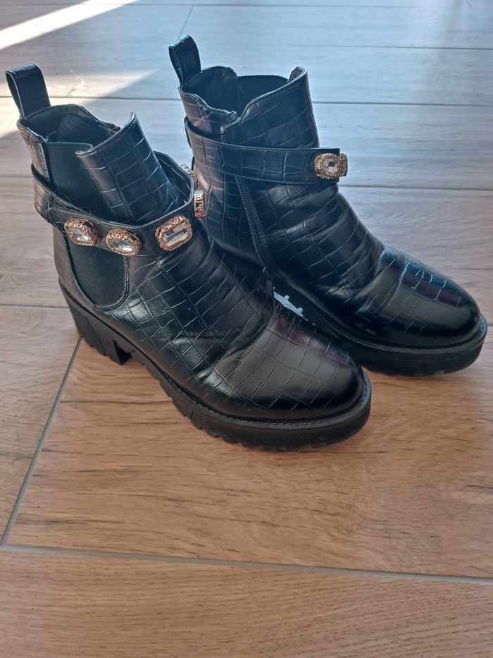 Bottines noires T37 - photo numéro 2
