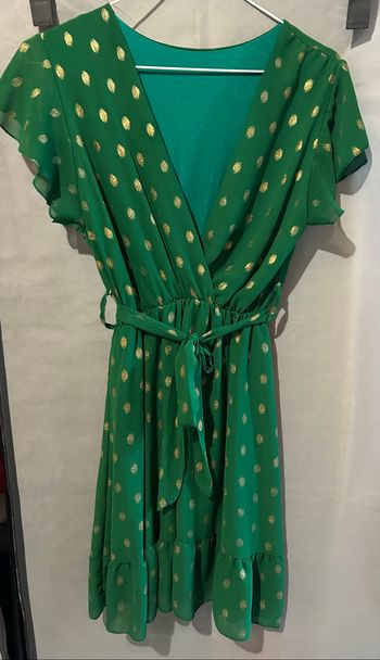 Robe verte et doré