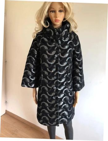 Manteau noir et argenté Desigual taille 36 excellent état