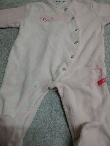 Pyjama velours bébé fille 6 mois