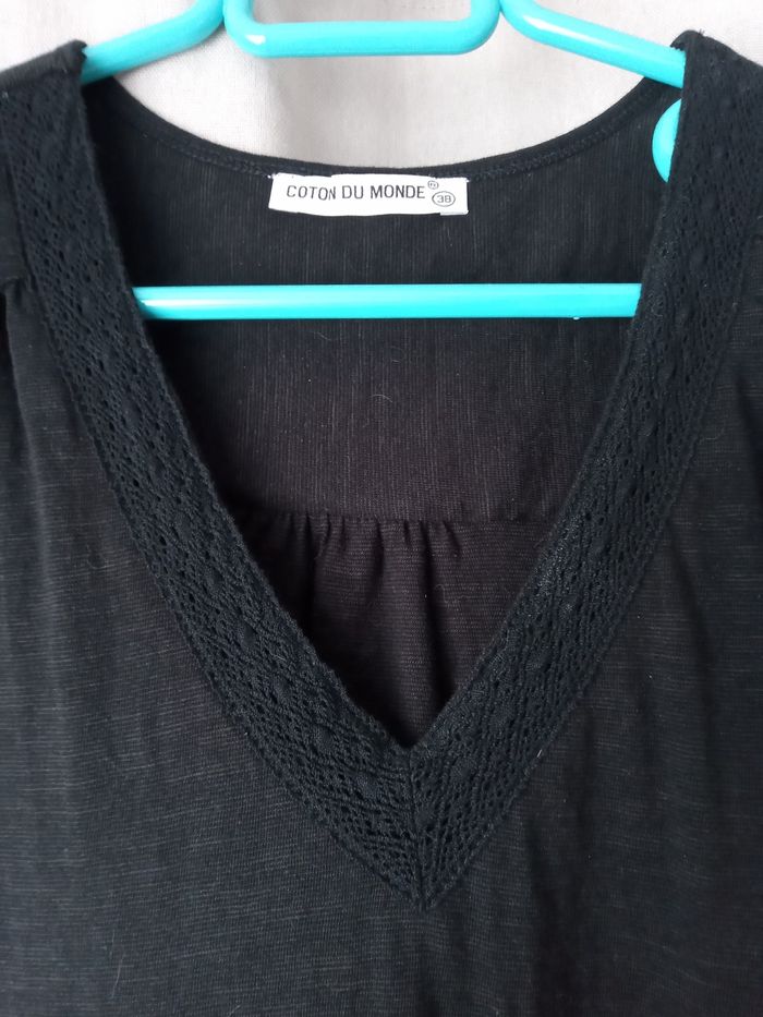 Robe noire taille 38 coton du monde - photo numéro 3