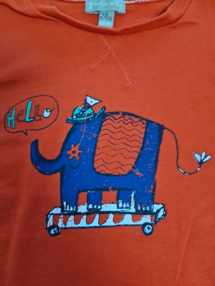 T-shirt ML 24 mois Grain de blé - photo numéro 3