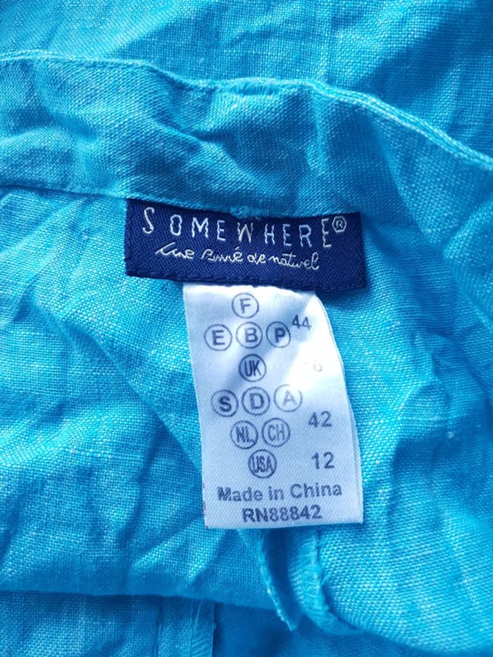 Somewhere - Pantalon court en lin - photo numéro 4