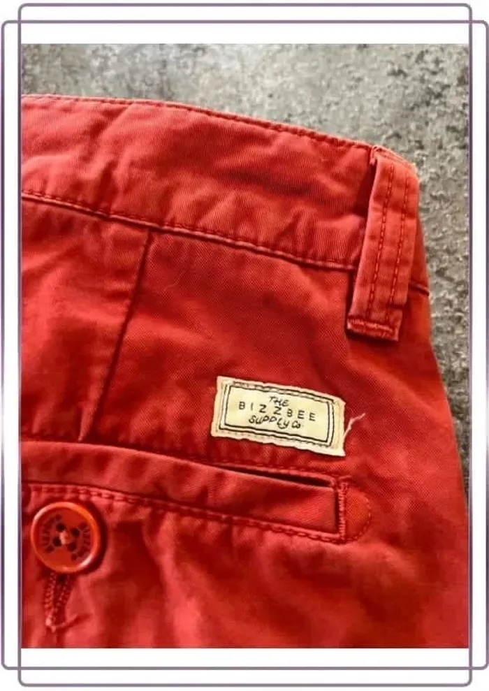 Chino rouge homme Bizzbee taille 40 Men red chinos Rote Chinos Herren Pantaloni chino rossi uomo - photo numéro 4