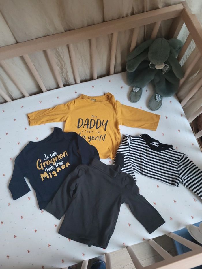 Lot de 4 tee shirt manches longues