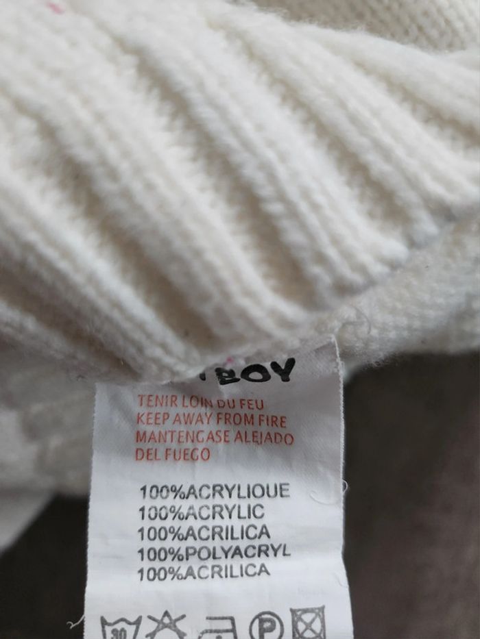 Veste gilet zippé blanc fille 6 mois - photo numéro 4