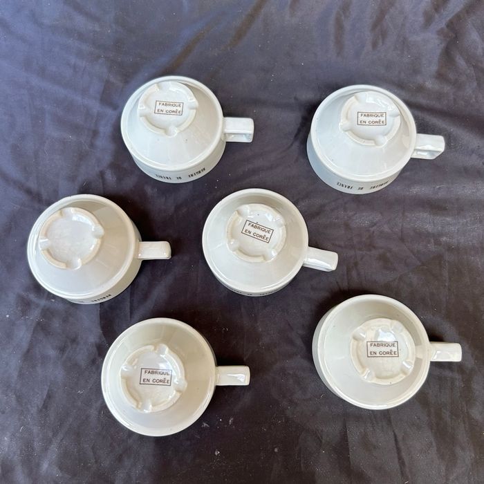 6 tasses à café en grès vintage bergère de France - photo numéro 8