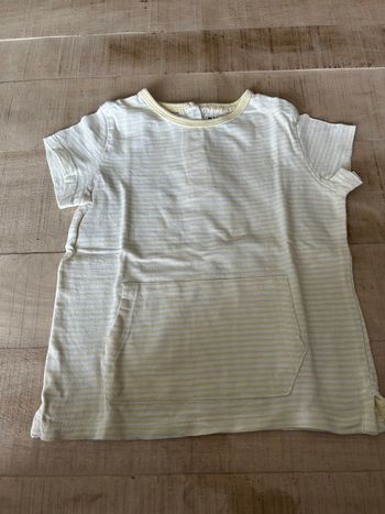 T-shirt jaune pale blanc 