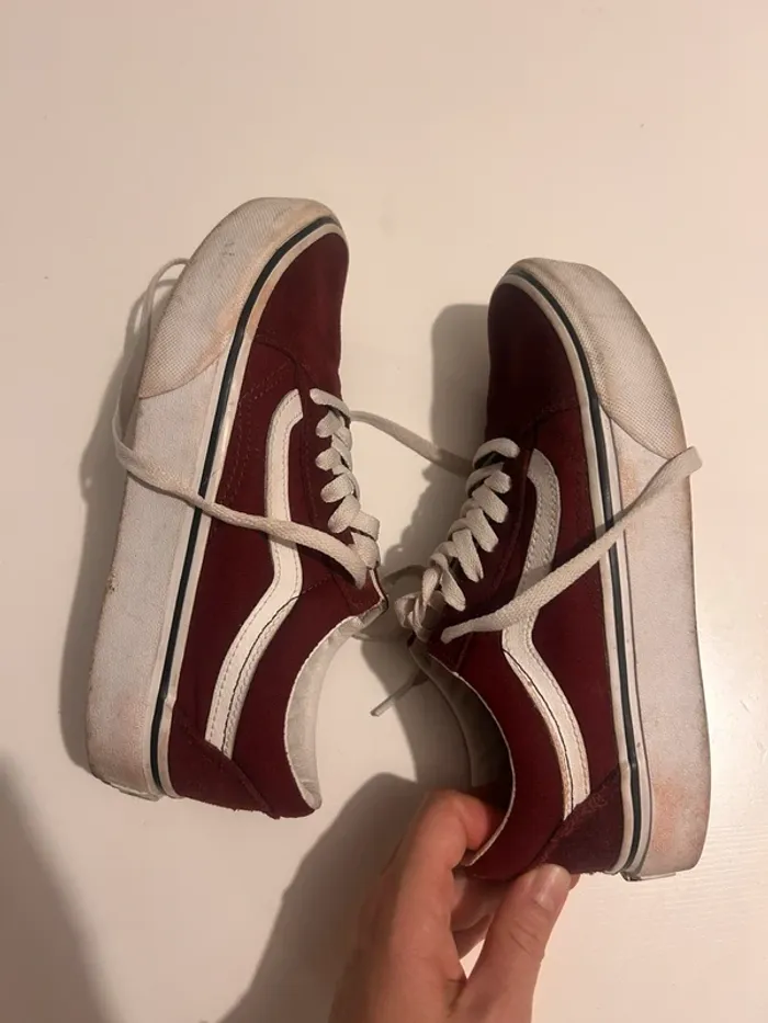 Vans Old Skool Plate-forme p36 bordeaux - photo numéro 6