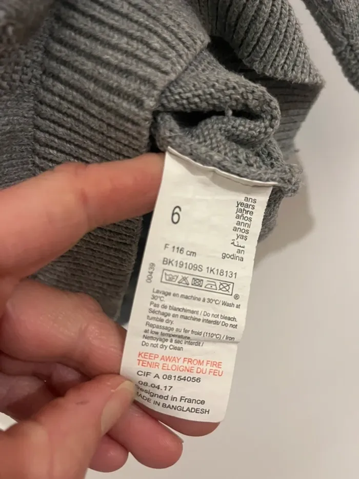 Pull col V - Z - garçon - 6ans - photo numéro 4