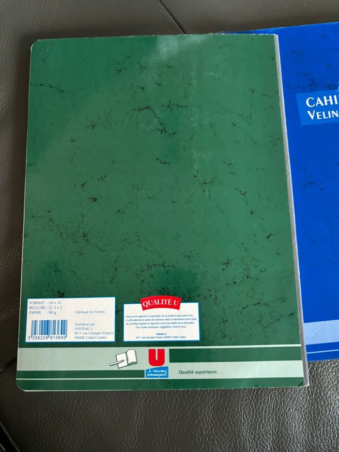 Lot de 2 cahiers grands format Petits carreaux 90 grammes - photo numéro 3