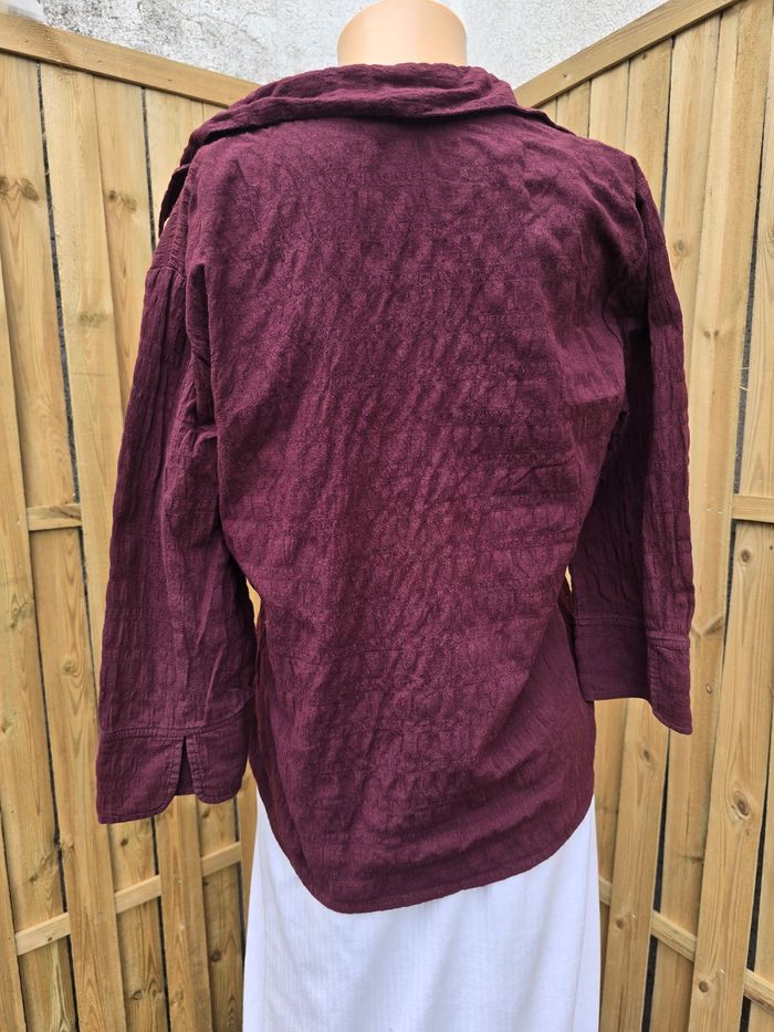 Tunique tons burgundy choco🍒vintage y2k cache cache🍒Taille 38 - photo numéro 4