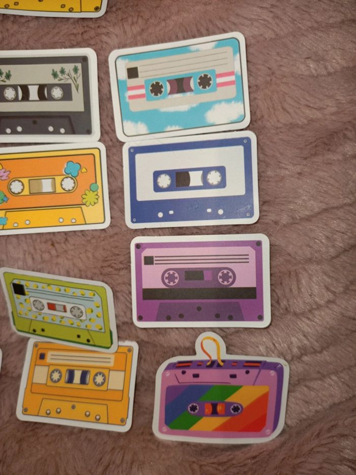 23 stickers de cassettes audio neufs - photo numéro 2