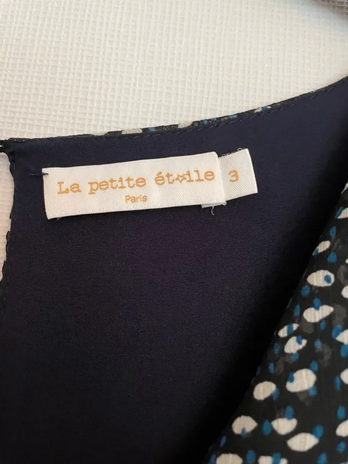 Robe bleu marine à motifs - photo numéro 3