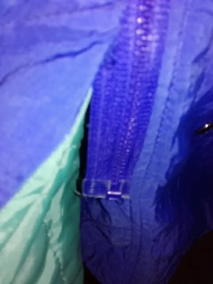 Parka capuche bleu dur vert 44 - photo numéro 5