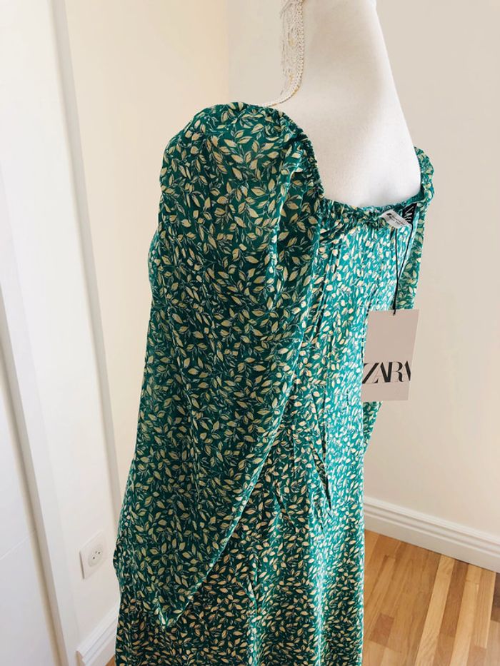Robe d’été verte neuve Zara taille M/L - photo numéro 11