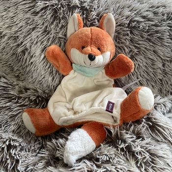 Doudou renard plat marionnette kaloo paprika