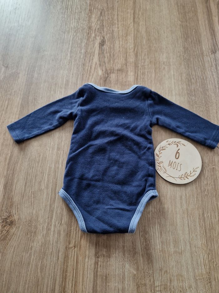 Body Bébé 6 Mois Disney 🍯 Winnie l'Ourson et Tigrou 🐅 - Bleu Marine - photo numéro 4