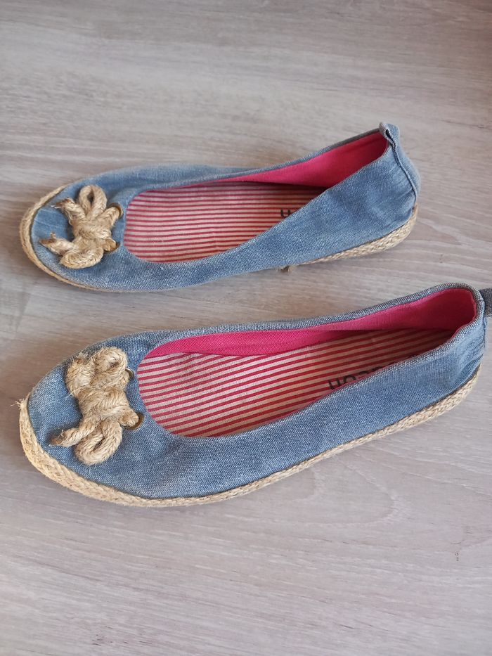 Paire de ballerines espadrilles en jean T.36 - photo numéro 2