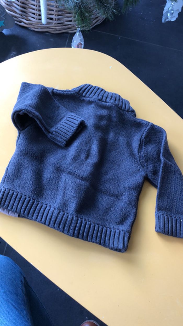 gilet gris 6 mois tao - photo numéro 2