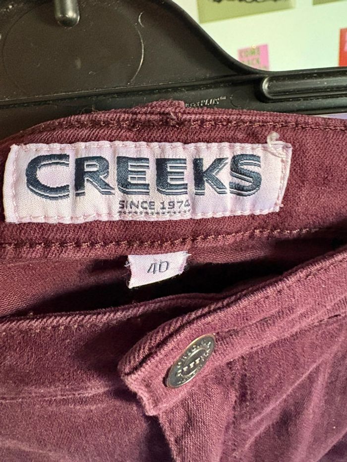 Jeans skinny taille mi-haute prune Creeks 40 - photo numéro 6
