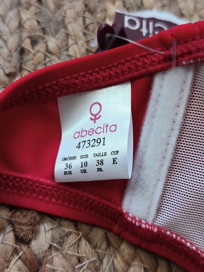 🌺 Sublime haut de maillot de bain Abecita – Taille 38, Bonnet E – Neuf avec étiquettes ! 🌺 - photo numéro 4