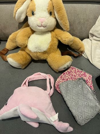 Sac peluche lapin