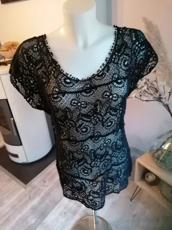 Tunique maille transparente