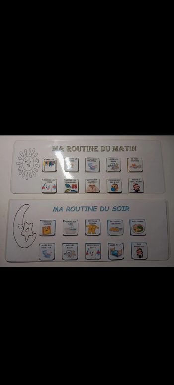 Fiche d'activité pour garçon ma routine du matin et du soir