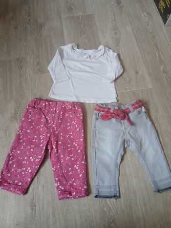 Lot de 3 vêtements bébé fille 6 mois