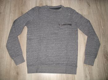 SWEAT SHIRT NOIR CHINE "BIZZBEE" - TAILLE XS - n°02