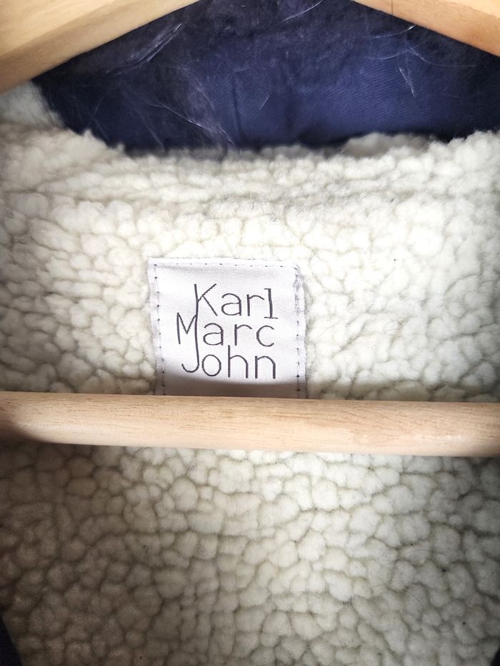 Manteau Parka fourrure bleu marine Karl Marc John Taille M - photo numéro 4