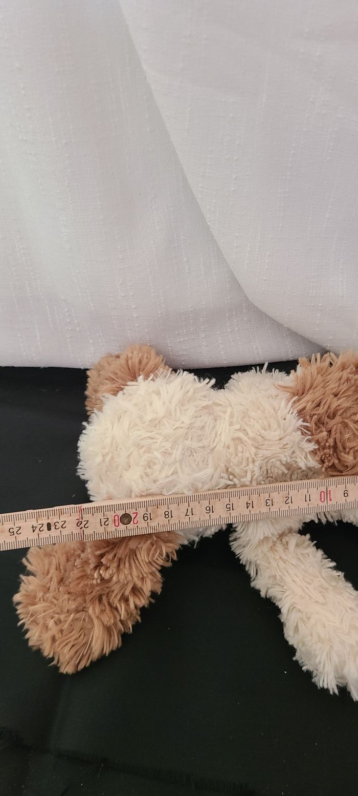 Peluche chien BUKOWSKI beige marron - photo numéro 7