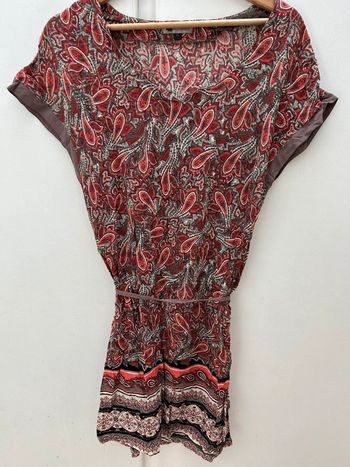 Robe d’été avec ceinture -woman taille 38 fleurs baroques