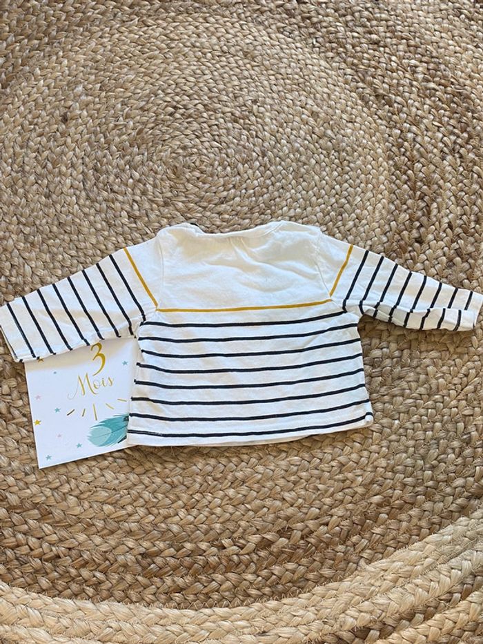 T shirt marinière 3 mois - photo numéro 2