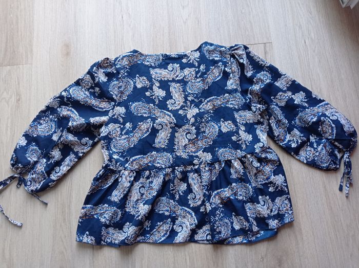 BLOUSE JEUVRE Bleue Marine. - photo numéro 2