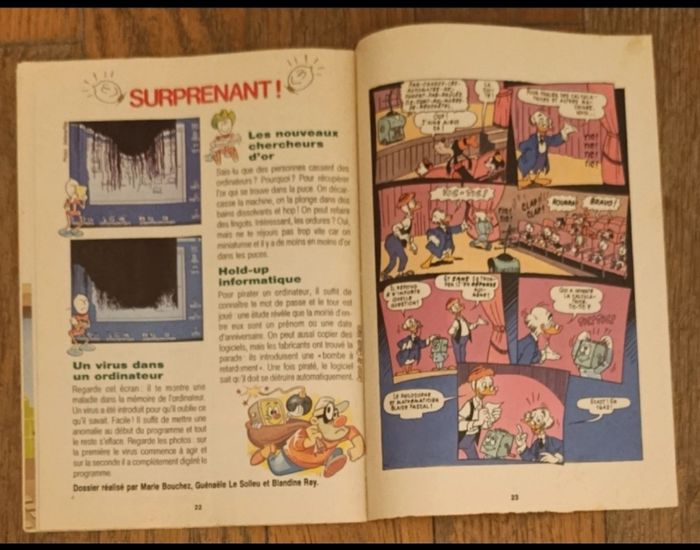Ancien journal de mickey avec livret ordinateurs N°1895 - 1988 vintage - photo numéro 4