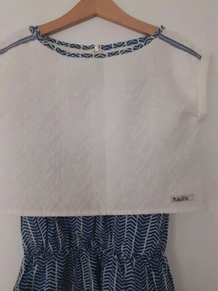 Robe fille bleu superposable 8 ans Jean Bourget - photo numéro 2