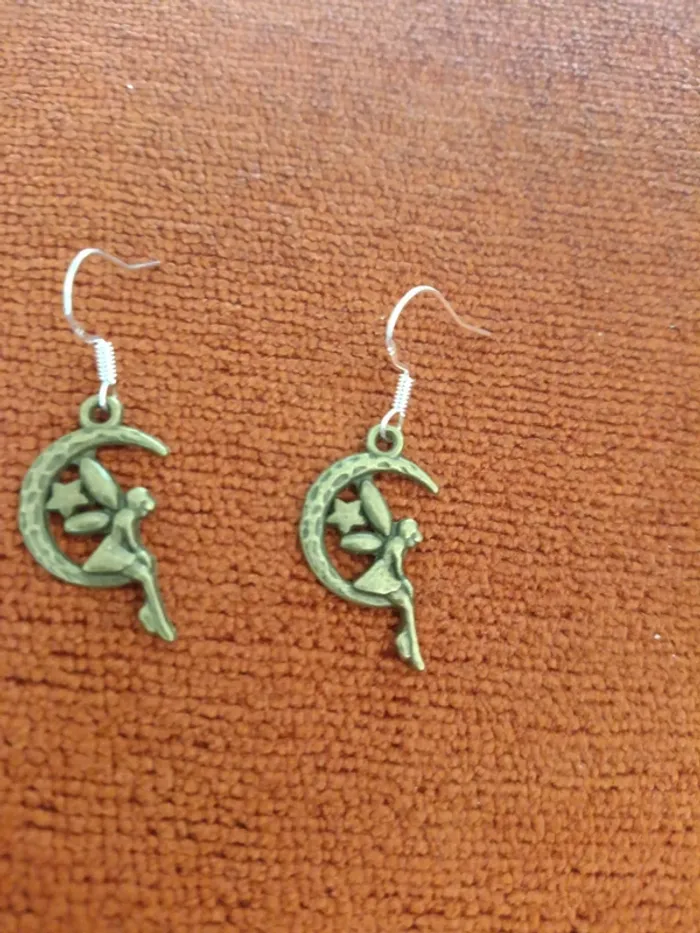 Boucles d'oreilles fée clochette - photo numéro 3