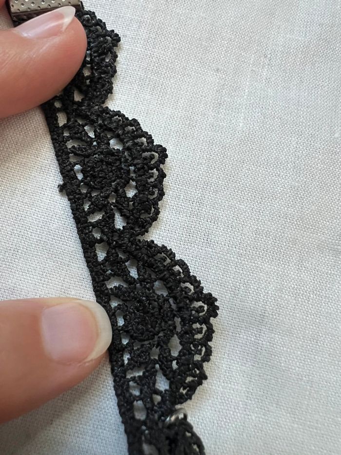 Collier ras de cou type choker chaînes perles Goth Victorian Baroque - photo numéro 4