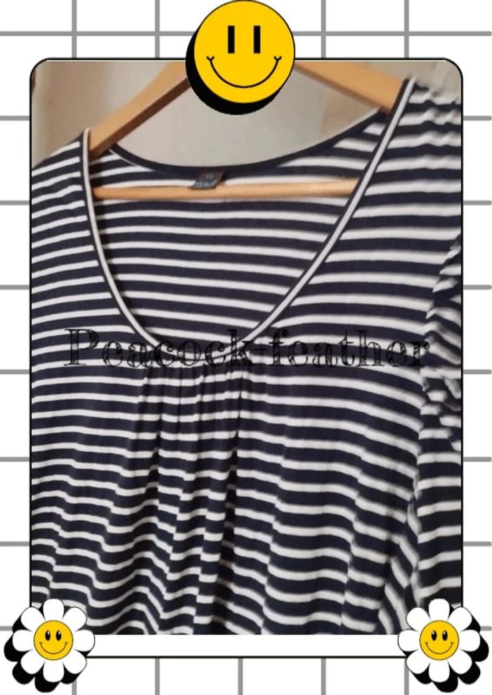 T-shirt rayé 42 neuf Ms mode - photo numéro 7