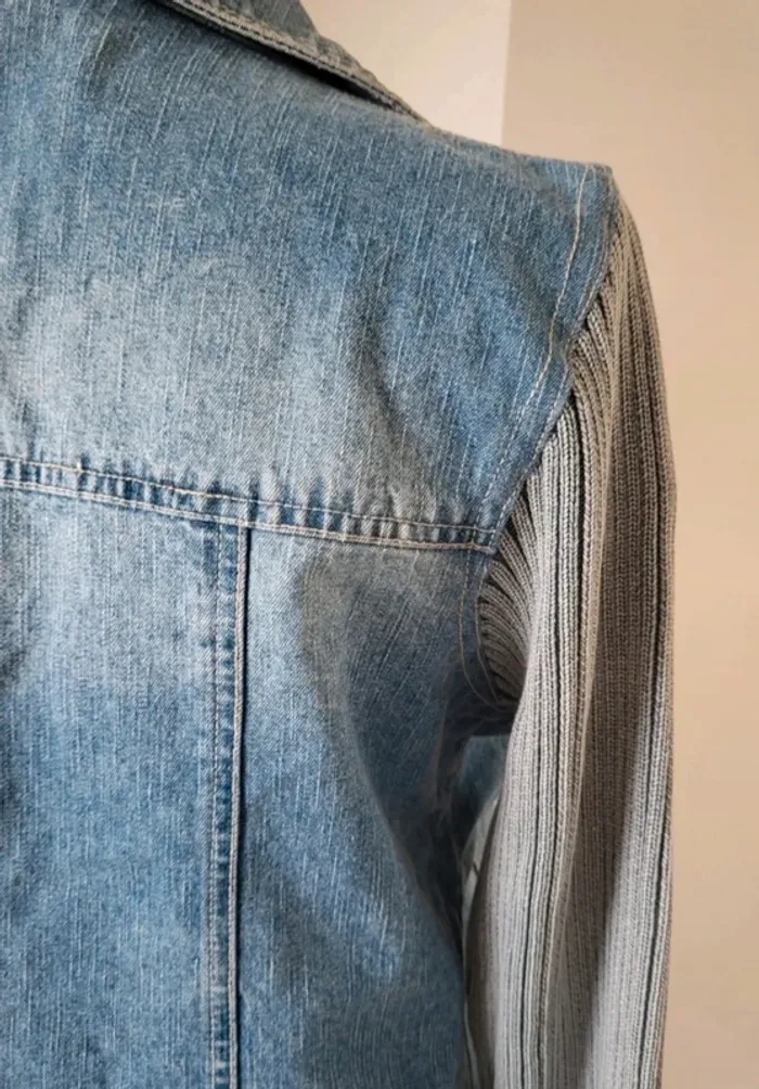 Veste en jean bleue claire M&S Mode Taille 38 - photo numéro 6