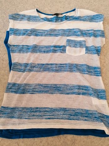 T shirt rayé bleu blanc