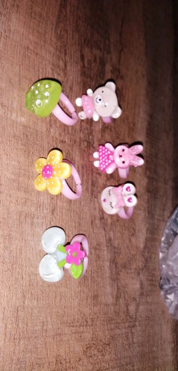 Bague enfant lot de 6