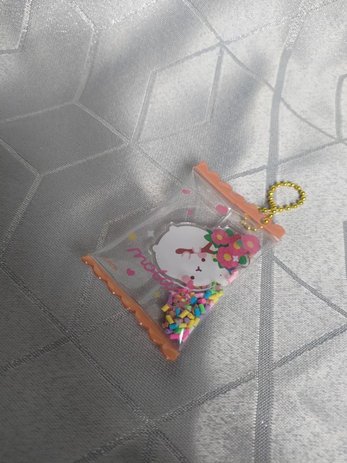 Porte-clé Molang Fleur – Avec Vermicelles Colorés - photo numéro 2