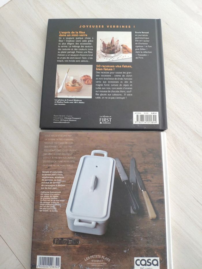 Lot deux livres Joyeuses verrines Renand terrines foie gras rillettes Quevremont - photo numéro 2