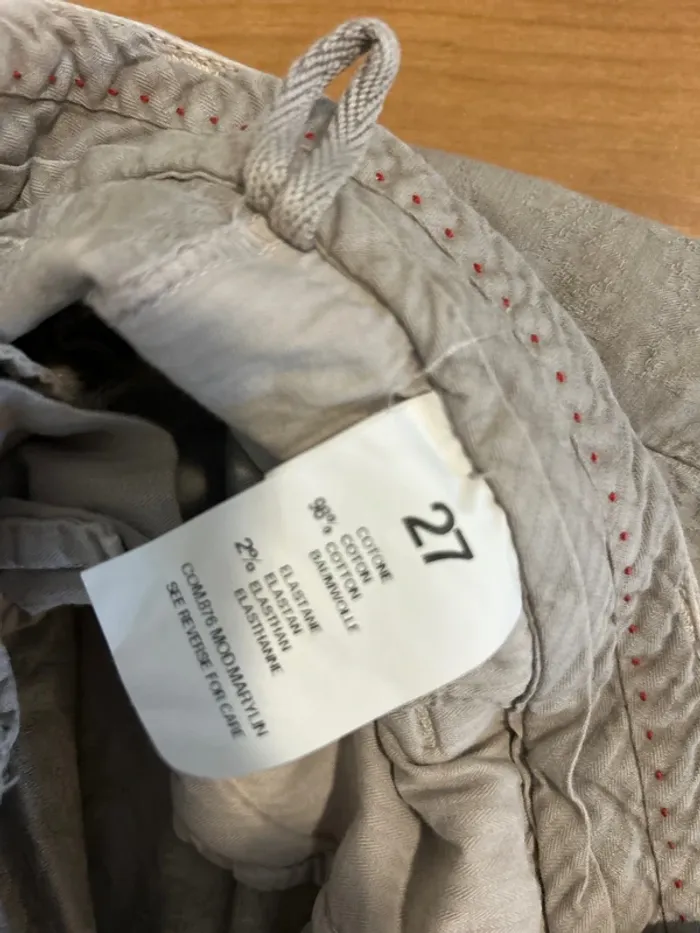 Pantalon chic tissu à motifs couleur taupe taille 27 truenyc - photo numéro 5