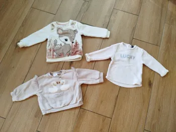 Lot de 3 pulls chauds bébé fille 12 mois